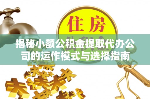 蓝田揭秘小额公积金提取代办公司的运作模式与选择指南