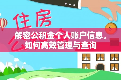 蓝田解密公积金个人账户信息，如何高效管理与查询