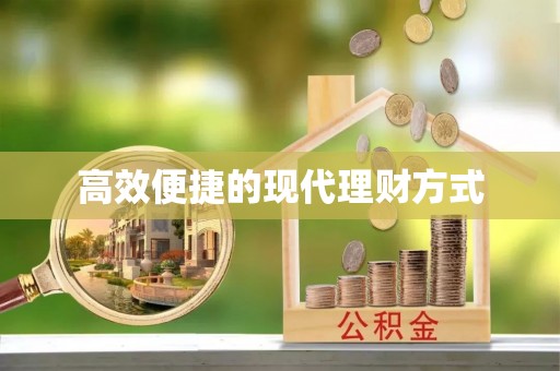蓝田高效便捷的现代理财方式