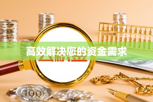 蓝田高效解决您的资金需求